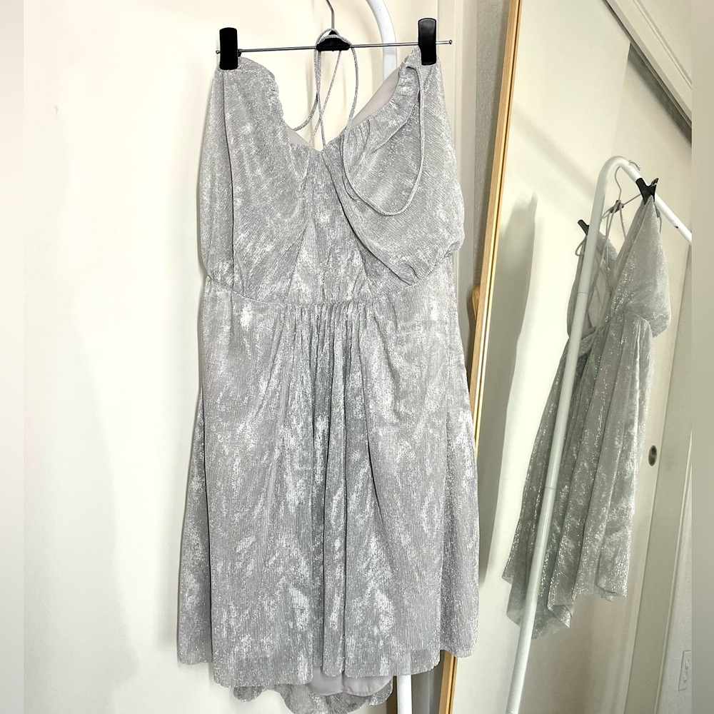 IRO Louxor gathered metallic knitted mini-dress